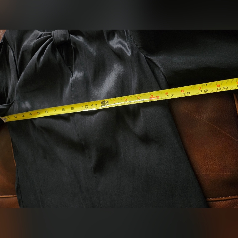Preston & York Black Sue Stretch Taffeta Dress Size 12 NWT - Picture 13 of 16